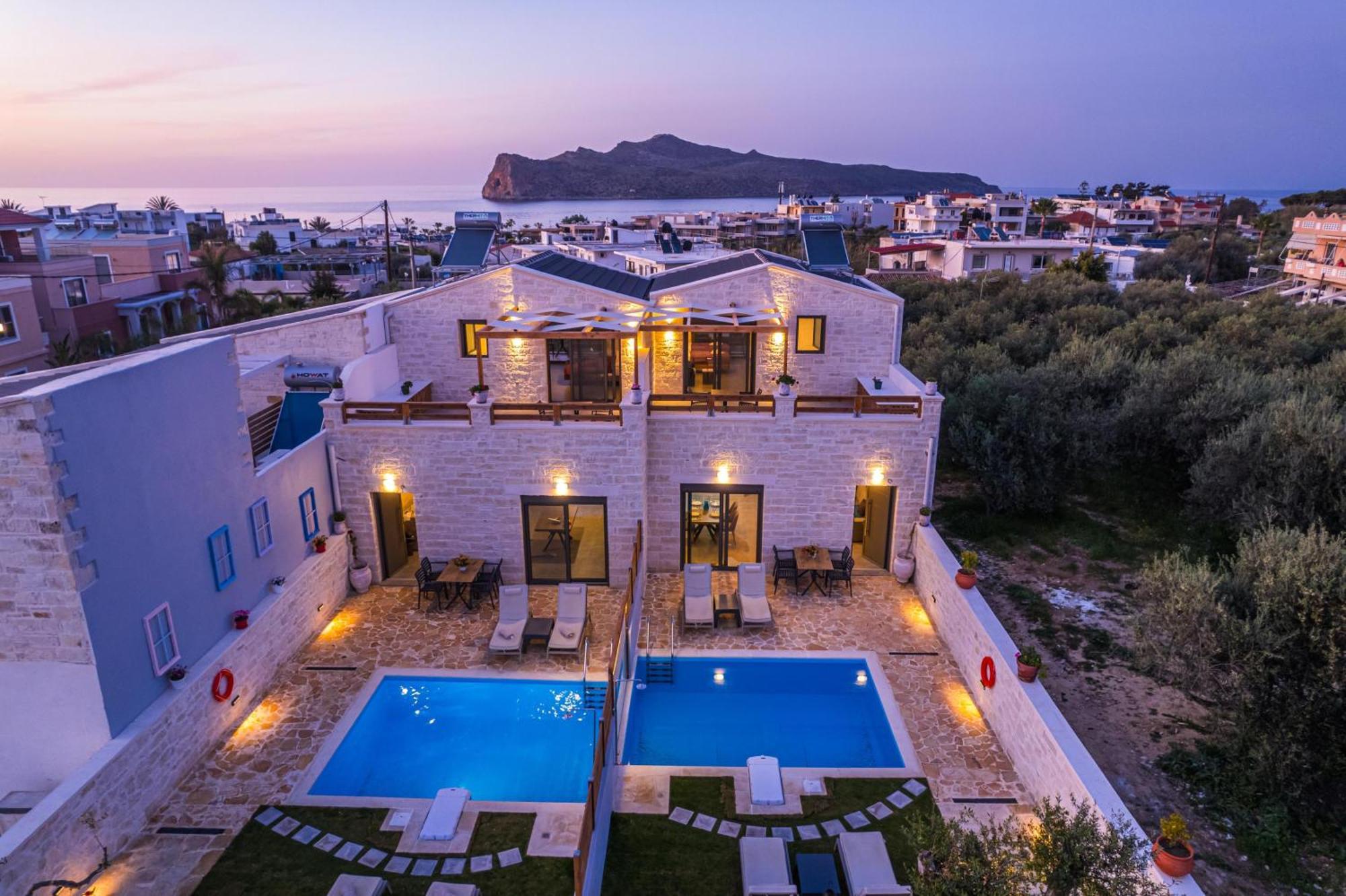 Sun Flower Villas With Sea View Агия-Марина Экстерьер фото