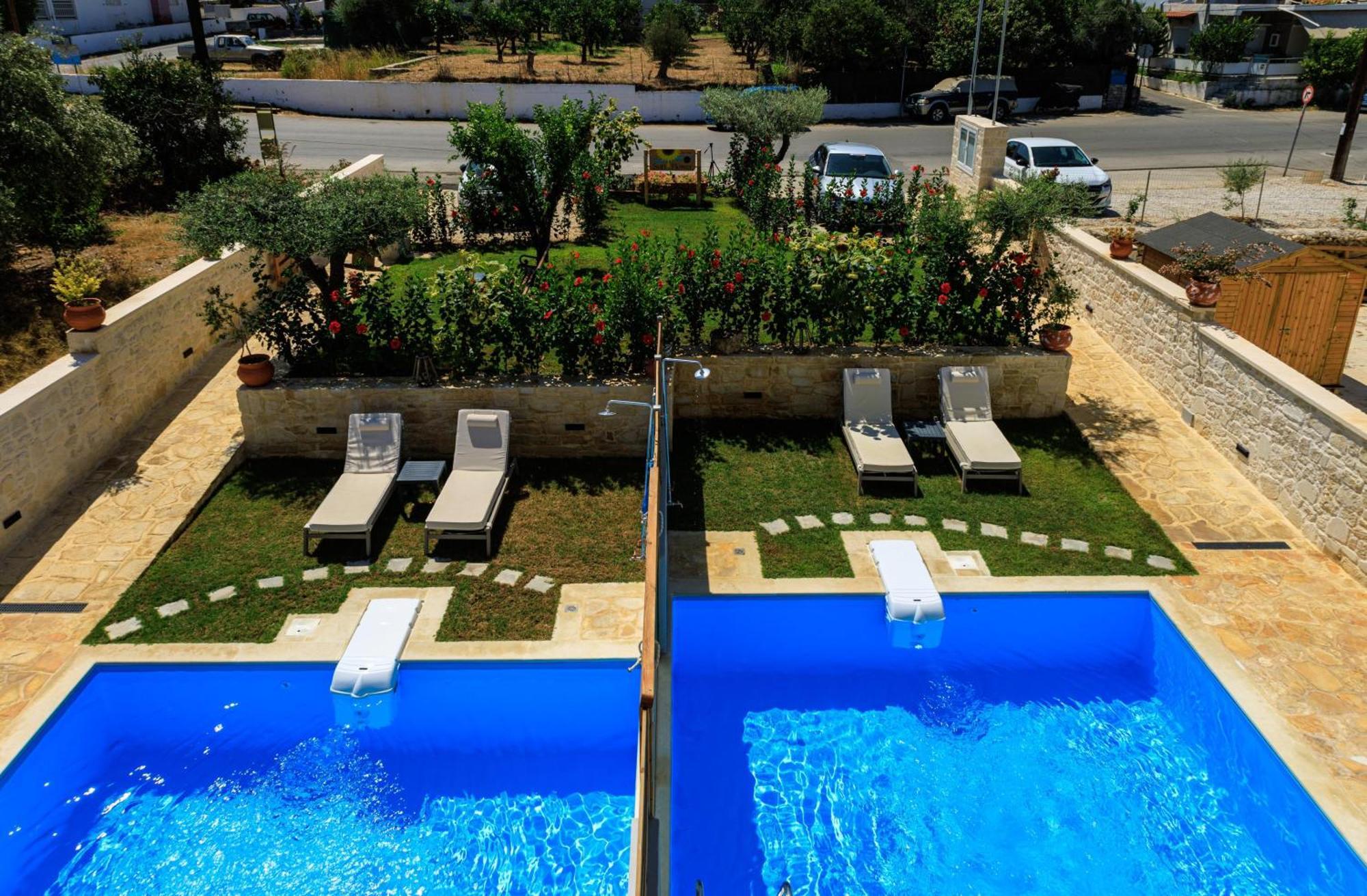 Sun Flower Villas With Sea View Агия-Марина Экстерьер фото